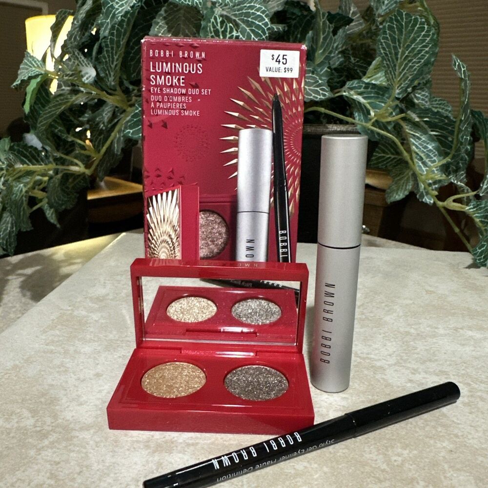 Bobbi Brown Luminous Smoke Eye Shadow Set, 3 Piece Kit Full Size